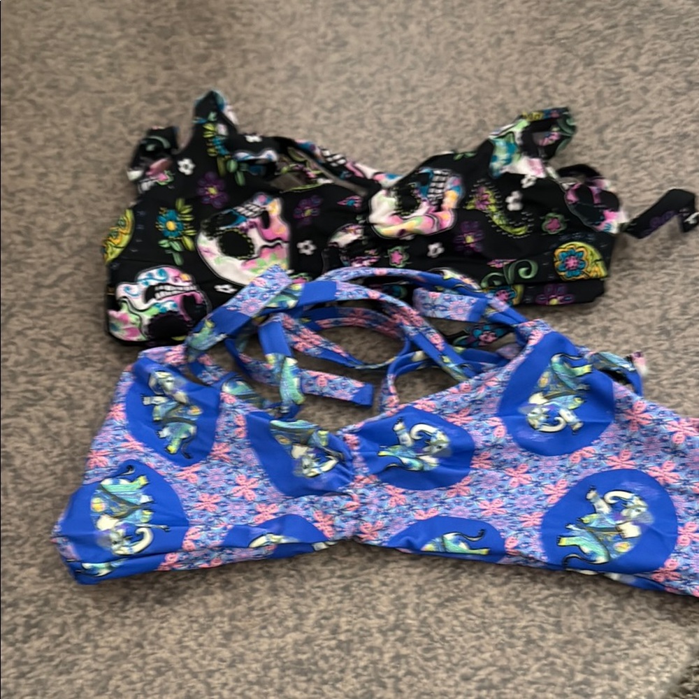 Stylish Blue and Black Bikini Set